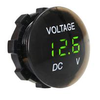 DC 12V-24V Digital Panel Voltmeter Voltage Meter Tester Led Display For Car Auto Motorcycle Boat ATV Truck Refit Accessories raudona