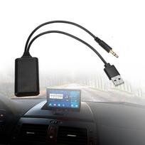 Universalus „Bluetooth“ suderinamas radijo kabelio adapteris, universalus automobilio Aux muzikos grotuvas, garso imtuvas, USB 3.5MM juoda