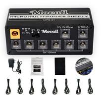 Gitaros efektų pedalo maitinimo šaltinis Movall MPS-01 8 izoliuotos 9V, 12V išvestys - 8 išvestys US Plug