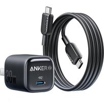 Anker GaN 30W Ice-Cool Greito įkrovimo rinkinys 30W with 0.9m Cable juoda