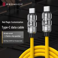 Nubia Red Magic C tipo į C tipo 240W PD 3.1 greito įkrovimo laidas geltona spalva