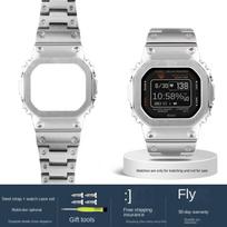 Skirta Casio G-SHOCK DW-H5600 Bluetooth širdies ritmo laikrodžio apyrankei modifikuotas mažas blokas Kietas nerūdijančio plieno dirželis Rėmelio korpuso apyrankė For DW-H5600