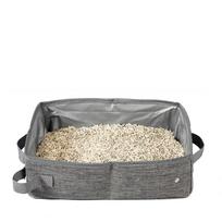 Portable Waterproof Foldable Travel Cat Litter Bag Litter Box gray
