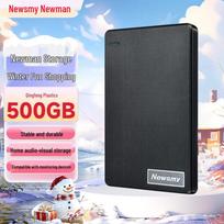 Newsmy nešiojamasis išorinis kietasis diskas 500GB skaidrus vėjas usb3.0 spalva/elegantiška juoda spalva