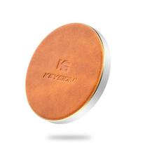 KEYSION 10.8W Qi fast Wireless Charger CNC metal PU leather Quick Charging Pad mėlyna