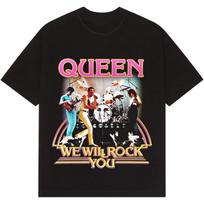 Oficialūs „Queen“ unisex marškinėliai suaugusiems su užrašu „We Will Rock You“ XXXL juoda