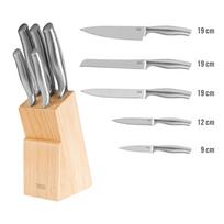 Teesa Subalansuotas 5-in-1 nerūdijančio plieno virtuvinių peilių rinkinys