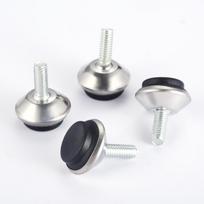 4 vnt. reguliuojami metaliniai baldų lygintuvai, kojelės, M6*15mm sriegis, juodos/sidabrinės/auksinės spalvos, spintelėms, stalams, kėdėms, mašinų pagrindams juoda