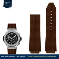 26x19mm 24x17mm 20x13mm Silikoninis laikrodžio dirželis Hublot Classic Fusion Big Bang laikrodžiui Guminis Mėlynas rudas Vyriškas moteriškas apyrankė 26.19mm