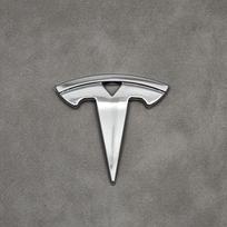 Automobilio lipdukas Tesla 3D ABS chromo juodas logotipas Automobilio vairo lipdukas Ženklelis Emblema Tesla Model 3 Y X S Lipdukai Pakeitimas matinė juoda spalva
