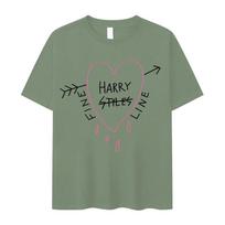 Dainininkas Harry Styles Mada Laiminga Fine Line Spausdinimas 2026 Marškinėliai Laisvalaikio Marškinėliai Vyrams Moterims Laisvi Dydžio Oversize Trumparankoviai Marškinėliai S