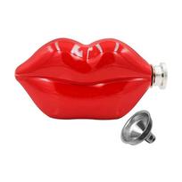 Hip Flask Red Lips Shape 5oz Food Grade Stainless Steel Alcohol Whiskey Bottle Gifts Drinkware Bridesmaid