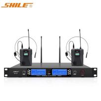 SHILE SH-28 Dual Headset True U-Band Wireless Microphone System CN plug (adapter included)