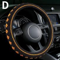 38cm automobilio vairo apdangalas medinių karoliukų vėsus vasaros neslystantis vairaračio dangtelis su odos automobilio priedais B gray