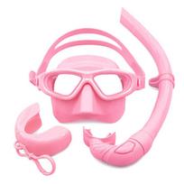 HOTDIVE Professional Snorkel and Dive Mask Set skaidri