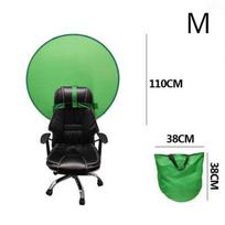 1 Pcs Green Screen Backdrops Photography Background Portable Fold Reflector for Live Broadcast YouTube Video Studio Round 110cm M