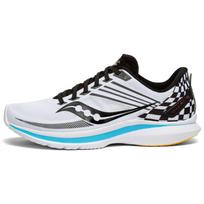 Saucony Kinvara Elite 12 Audinio amortizacija Neslystantis Atsparus dilimui Žemi Bėgimo bateliai Vyriški Balti Juodi S20619-40(M) 45