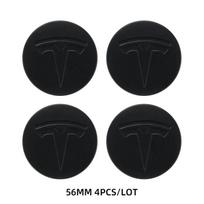 Automobilio lipdukas 2025 Naujas Tesla 4 vnt. 56 mm Automobilio ratlankių gaubteliai Tesla Model S X 3 Y Roadster priedai Ratlankių centrinis dangtelis A