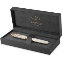 PARKER Sonnet Premium Silver Mistral GT Rašiklis su rašalu Fine 18K Auksas Dovanai Oficialus Gaminio Numeris 2119792 Rašiklis, Plunksna, Plunksna, Dėžutėje, Importuotas,