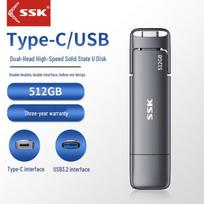 SSK Type-C Dual-Port USB 3.2 Portable SSD Flash Drive