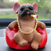 Car Bulldog Ornaments Domineering Sofa Dog Console Dashboard Animal Ornament Car Interior Supplies Accessories Car Decoration balta