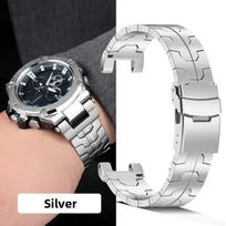 Titano lydinio apyrankė Casio G-SHOCK GST serijos laikrodžiams GST-210/W120L/S130L/S310 GST-B100 W300/400G Vyriškas modifikuotas plieninis laikrodžio dirželis 22mm