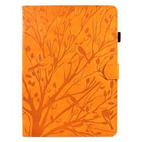 Dėklas Samsung Tab A11 dėklas 8,7 colio reljefinis medis magnetinis piniginės stovas planšetės Coque for Galaxy Tab A11 2025 dėklas Sm-x130 Tab A11 (8.7 inch) raudona