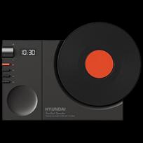 Hyundai Turntable Bluetooth Speaker with Clock CN plug (adapter included)