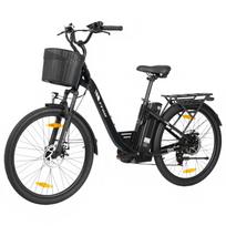 TTGO C2 PRO Miesto elektrinis dviratis, 26 colių ratai, 250W variklis, 36V18Ah baterija, greitis 25km/h, didžiausias nuotolis 80-120km, Shimano 7 pavaros sidabras