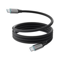 CUKTECH Magnetic USB-C to USB-C 240W PD3.1 Fast Charging Cable 1.5m titano juoda spalva