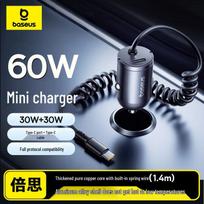 Baseus Hidden Dual-Port 30W Car Fast Charger