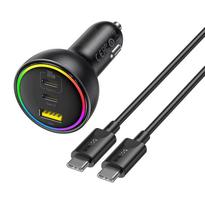 Baseus Car Charger Super Fast Charge 152W Charging Set Cigarette Lighter Converter One to Three Laptop Chargers juoda