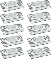 10 Pair Strong Magnetic Name Badge Holders with Steel Back Plate Name Tags/ID Badge Magnets Fastener with Adhesive
