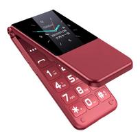 Newman W7 4G mygtukinis telefonas su atlenkiamu ekranu (CN versija) bordo raudona spalva