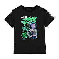 Kpop Demon Hunters Huntrix Zoey Popstar Kids T-shirt 5-13 Years, Black 110