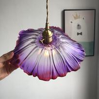 Xuanyong Violetinės Gėlės Stiklo Pakabinamas Šviestuvas