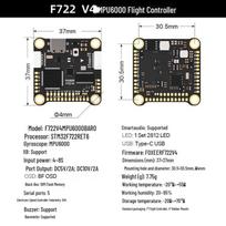 FOXEER F722 V4 MPU6000 Skrydžio valdiklis