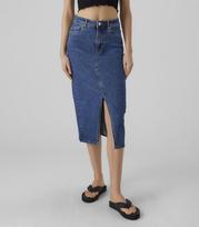 Vero Moda moteriškas džinsinis sijonas 10295731*01, mėlyna/med