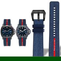 Panerai SUBMERSIBLE dirželis Luna Rossa PAM1466 PAM1391 PAM1565 Apyrankė Guminė juosta 22mm 24mm 26MM Vyriškos vandeniui atsparios laikrodžio apyrankės 22mm