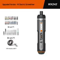 Worx WX242 Akumuliatorinis elektrinis atsuktuvas, rinkinys, CN kištukas (adapteris įtrauktas) wx242 24v 4w 1n·m belaidis suktuvas spalva