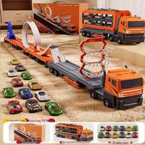 HANDUNYOU Transforming Track Car Play Set with 12 Alloy Cars