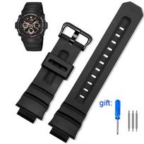 Aukščiausios kokybės silikoninis laikrodžio dirželis, skirtas „Casio G-Shock AW-591/590/AWG-M100/101/G-7700/7710“ vandeniui atsparioms apyrankėms 16mm