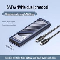 Ugreen CM559 M.2 NVMe/SATA dvigubo protokolo SSD dėklas