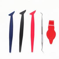 5/7Pcs Vinyl Wrap Tools Carbon Fiber Car Stickers Film Install Stick Magnetic Squeegee Set Car Tools Scraper Car Accessories 5Pcs/set red
