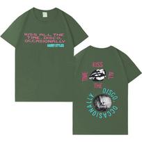Dainininkas Harry Styles Kiss All The Time Disco Occasionally Tee 2026 Trendy Mrerch T Shirt Men Women Harajuku Oversized Casual Tops S