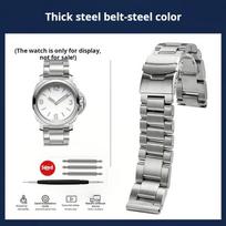 Nerūdijančio plieno plokščia laikrodžio apyrankė 24 26mm Kietas metalas Panerai PAM441 PAM111 vyriškiems laikrodžiams Grandinėlė Sidabrinė juoda Dirželis Vyriški aksesuarai Width 22mm sidabras