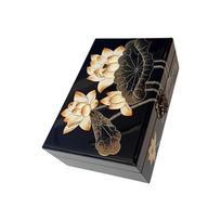 Artistics Lacquer Jewelry Storage Box Traditional Lock Closure Handcraft Home Decoration Organizers