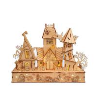 DIY Wooden Halloween House 3D Puzzle Kit