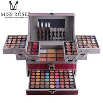 MISS ROSE Makiažo meistro speciali akių šešėlių paletė ir kosmetinė N2 Silver