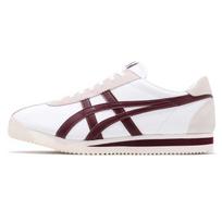 Onitsuka Tiger Corsair Patogūs Neslystantys Atsparūs Dilimui Žemi Atsitiktiniai Bėgimo Batai Unisex Balti Raudoni D7J4L-102 39.5
